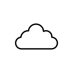 Fototapeta premium Cloud black line icon. Atmospheric phenomenon.