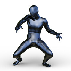 ポーズをとる男性