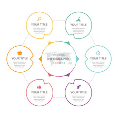 Creative concept for infographic element vector 6 options, steps, list, process. Abstract elements of graph, diagram with steps, options, parts or processes, timeline infographics, workflow or chart.