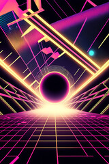 Bright Abstract Geometric Shapes Background