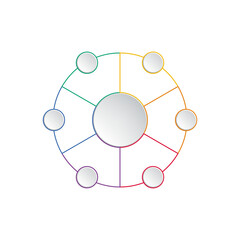 Template for infographic 6 positions