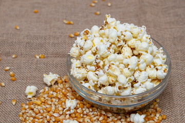 popcorn in a bowl