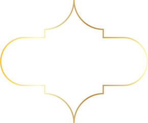 golden lineal geometric frame