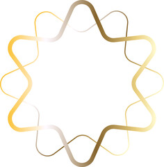 golden lineal geometric frame