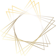 golden lineal geometric frame