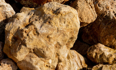 natural eco background. rock texture in the foreground closeup with blurred background
