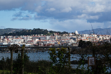 Fototapeta na wymiar Vista parcial da região de Vigo, Galicia, Espanha.