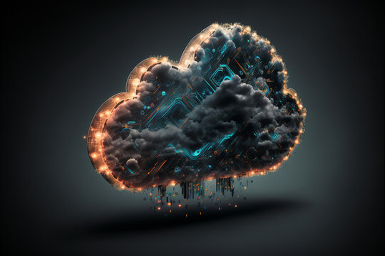 Cloud computing technology concept