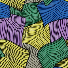 Multi-colored graphic geometric line-style pattern, geometrical colored pattern