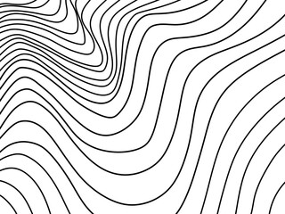 Graphic geometric Surface 3d lines, minimalism illustration, dynamic optical illusion lines