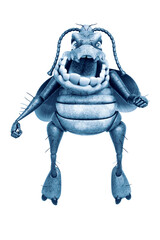 cockroach cartoon floating