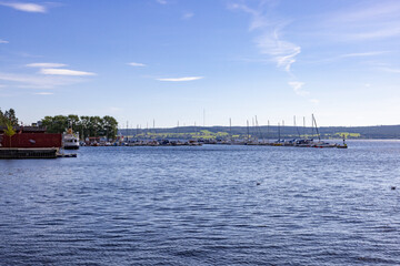 Østersund and Storsjøen lake in Jämtland county,Sweden,Europe