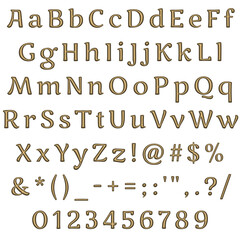 Decorative Alphabet and Numbers Set