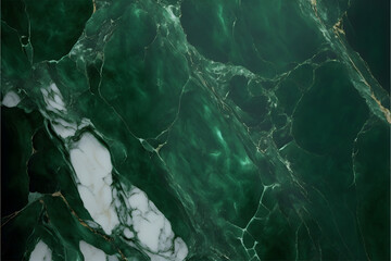 Forest green marble texture background, surface closeup 