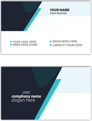 modern Abstract creative beautiful luxury Elegant Vector Flat design Clean double sided business card design template