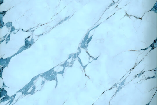 Light blue marble texture background, aquamarine surface closeup 