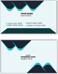 modern Abstract creative beautiful luxury Elegant Vector Flat design Clean double sided business card design template
