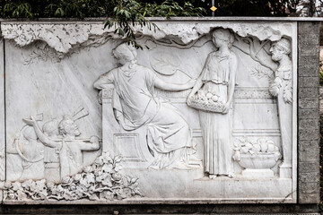 Relief "Bacchanalia" von Adolf Meyer am Zürichhorn, Zürichsee - Ausschnitt