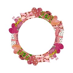 Wreath love valentine gift balloon a watercolor 