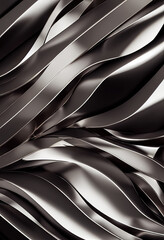 Abstract futuristic technology steel background. Trendy metallic surface design. Generative AI