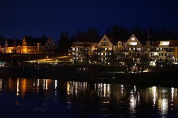 Obraz premium Kreuzwertheim bei Nacht