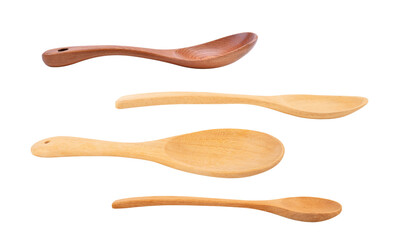 Wooden spoon isolated on transparent background. PNG
