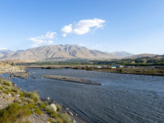 An island in the middle of nowhere between Tajikistan and Afghanistan.