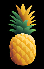Pineapple  without background
