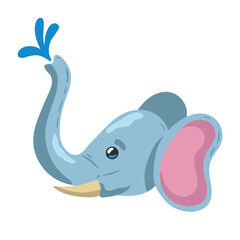 head elephant playing
