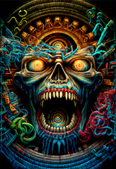 Fototapeta premium Generative AI surreal render of a monster