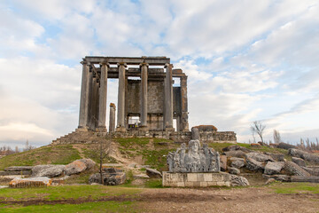 Kutahya, Turkey, December 15, 2022:  ancient city in Cavdarhisar, 