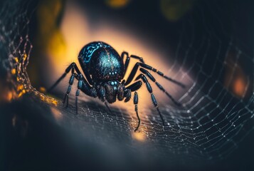 Spider on the web. Generative AI