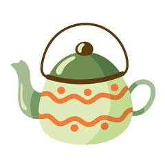 green teapot kitchen utensil