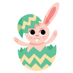 rabbit in spring egg