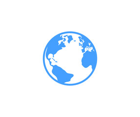 Naklejka premium Earth, planet, globe, map and continents, graphic design. Environment, environmental, geography, ecology and ecological, vector design and illustration