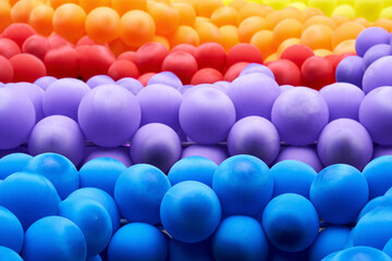 Colorful rainbow balloons - symbol of LGBT pride