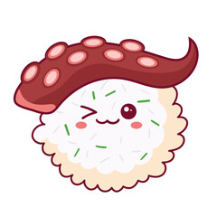 delicious tako sushi kawaii