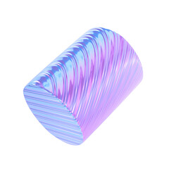 3d cylinder shape. transparent background