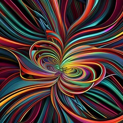 colorful fractal burst background