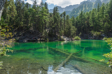 Lac Vert dans la vallée Étroite en été, Névache, Hautes-Alpes, France 