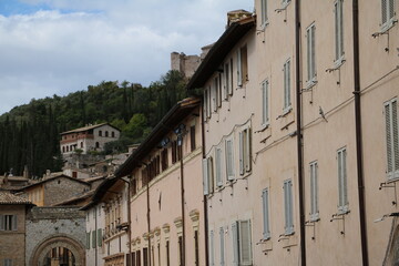 Old street in Assisi, Umbria Italy