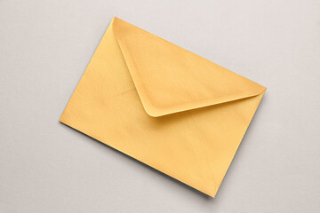 Paper envelope on light background