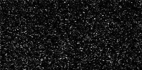 Snow, stars, twinkling lights, rain drops on black background. Abstract vector noise. Small particles of debris and dust. Distressed uneven grunge texture overlay.