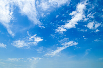 Naklejka na ściany i meble Blue sky and cumulus clouds.