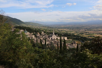 Fototapeta na wymiar Landscape around Assisi, Umbria Italy