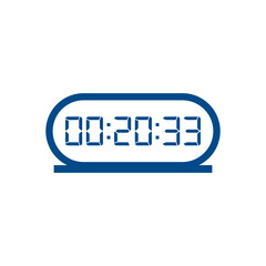 LED digital clock number isolated. Electronic figures for counter or calculator mockup interface design.