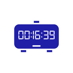 Digital clock number set. Electronic figures. Vector illustration.