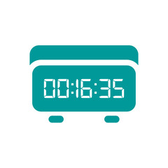 Digital clock number set. Electronic figures. Vector illustration.