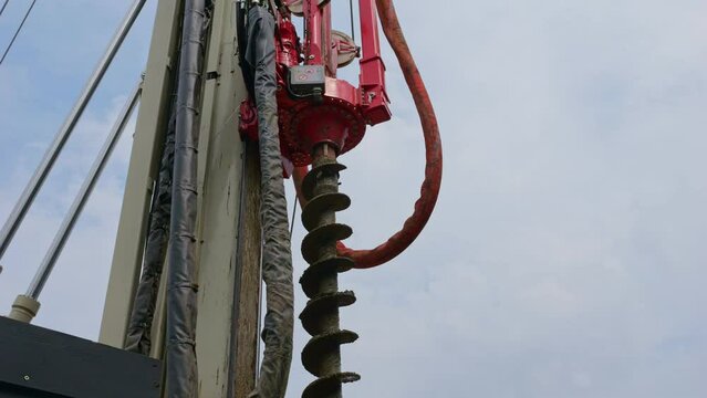 Drilling Foundation Well With Track Drill