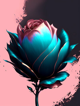 Fantasy Rose - Valentines Day or Romance Image - Generative AI